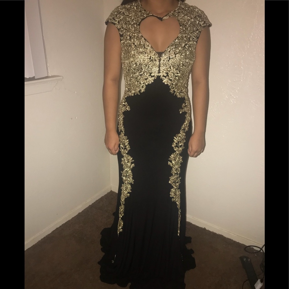Black & Gold Prom Dress